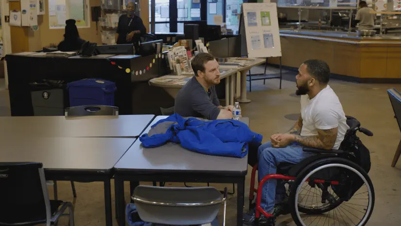 Brandon at YouthCare with Casey